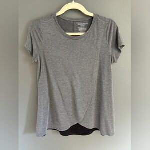 Maternity gray short sleeve top